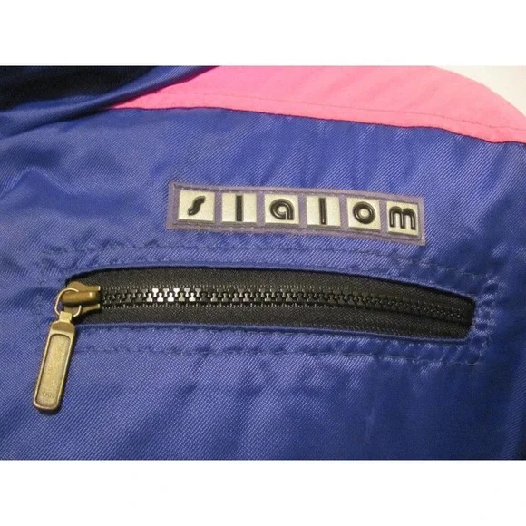 Vintage Slalom Purple Hot Pink Ski Snowboarding Jacket Coat Mens Large L Made US